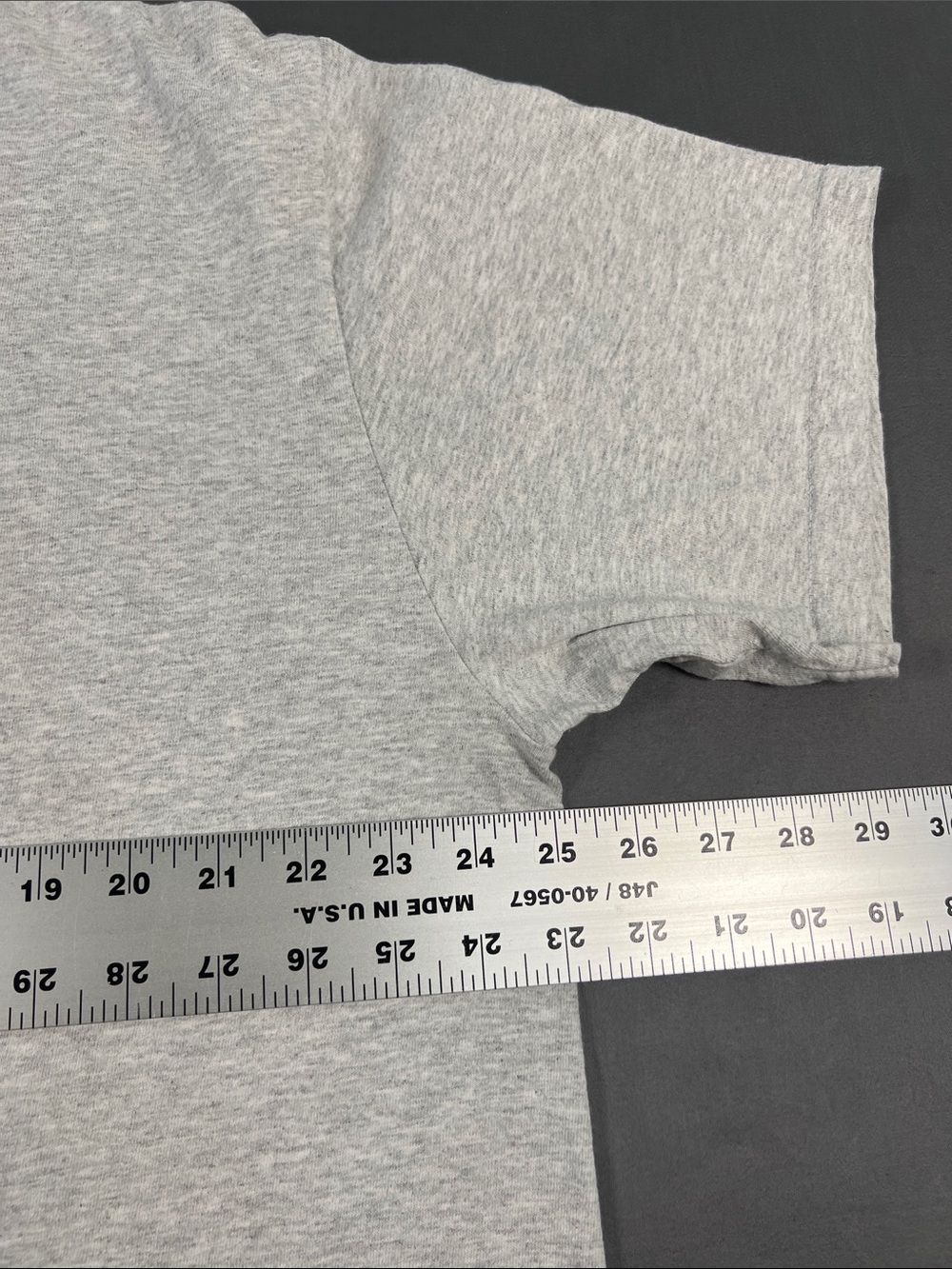 Supreme Gray Small Chest Logo Short Sleeve Tee - Picture 9 of 10